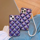 Lattice Pattern Case With Korean Pearl Bracelet - Peeperly