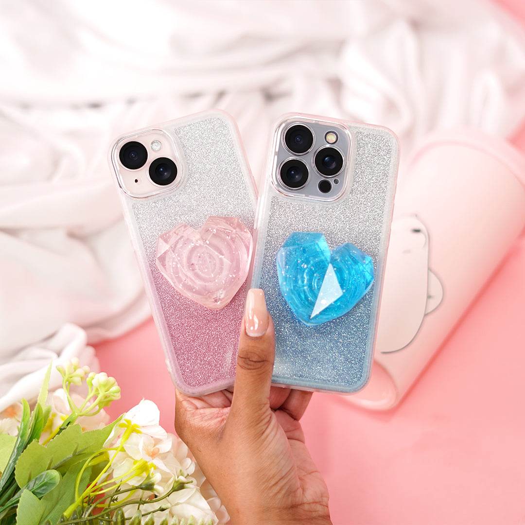 Shimmering Bling Heart Case – Peeperly