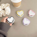 Gleaming Love Heart Mirror Phone Gripper