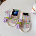 Delight Plaid Teddy Charm Case - Samsung - Peeperly