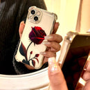 Luxury Crystal Clear Rose Case