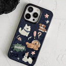Adorable Embroidered Puppy Patch Case