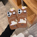 Munching Meow Cartoon Kitten Fish Case