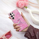 Elegant Diamond Blush Deer Design Case - Samsung