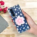 Galaxy Z Fold Series Cute Korean Floral Phone Gripper Case