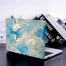 Glossy Marble Pattern MacBook Case - Ocean Blue Marble