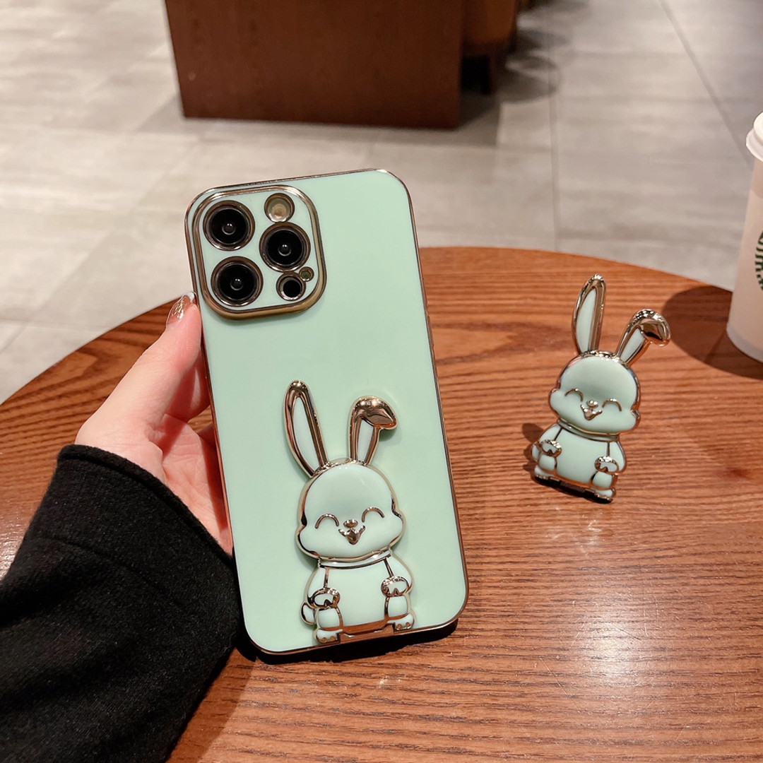 Luxury Plating Bunny Phone Gripper Peeperly