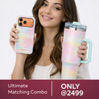 Soft Rainbow Case With Insulated Tumbler