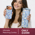 Vintage Floral Case With Insulated Tumbler