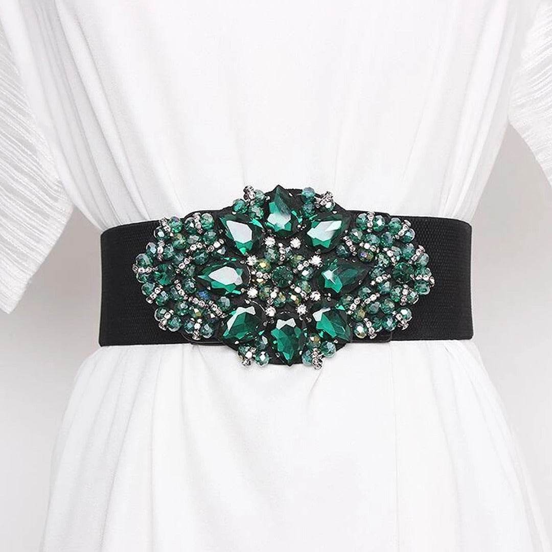 wide rhinestone belt