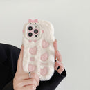 Love Woven Plush Embroidered Heart Case