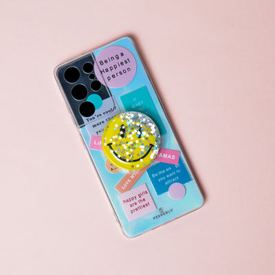 Label Phone Case with Smile Phone Gripper - Samsung
