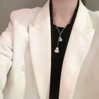 Dual Chain Rhinestone Necklace - Peeperly