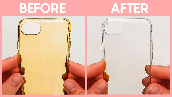 HOW TO REMOVE YELLOW STRAINS FROM A CLEAR PHONE CASE?