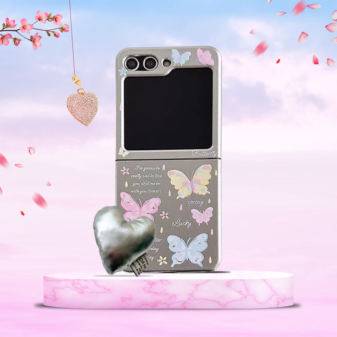 Pastel Butterfly Charm Case 3-in-1 Combo - Samsung