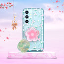 Cute Korean Floral Phone Gripper Case 3-in-1 Combo - Samsung