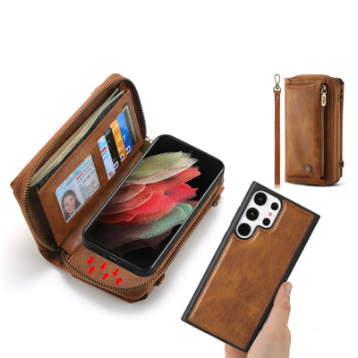 Crossbody Zipper Pocket Card Slot Phone Case - Samsung