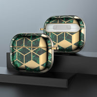 Luxury Gold Green Marble Case - AirPods 3