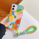 Aesthetic Artsy Painted Soft TPU Case With Lanyard