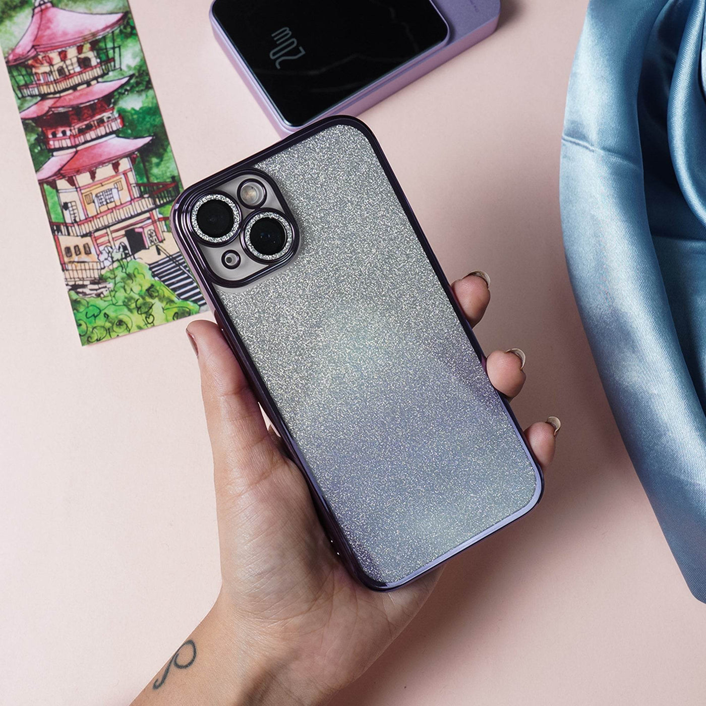 Gradient Glitter Diamond Camera Lens Case - Peeperly