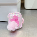 Striped Bunny Plush Ball Case - AirPods 3