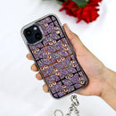 Floral Sparkle Diamond Case with Bracelet