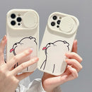 Cute Tongue Bear Sliding Lens Case