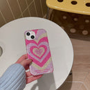 Gradient Glitter Love Heart Case