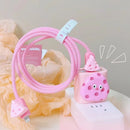 Adorable Cute Cheese Data Cable Protective Kit