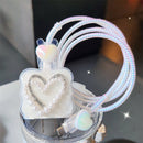 Rhinestone Heart Adapter And Cable Protector Kit