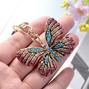 Dazzling Diamond Butterfly Alloy Keychain