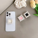 Bling Pearls Vintage Square Phone Gripper