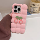 Playful 3D Bubble Grid Cherry Case