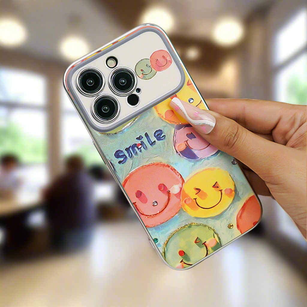 Joyful Cartoon Smiley Faces Case