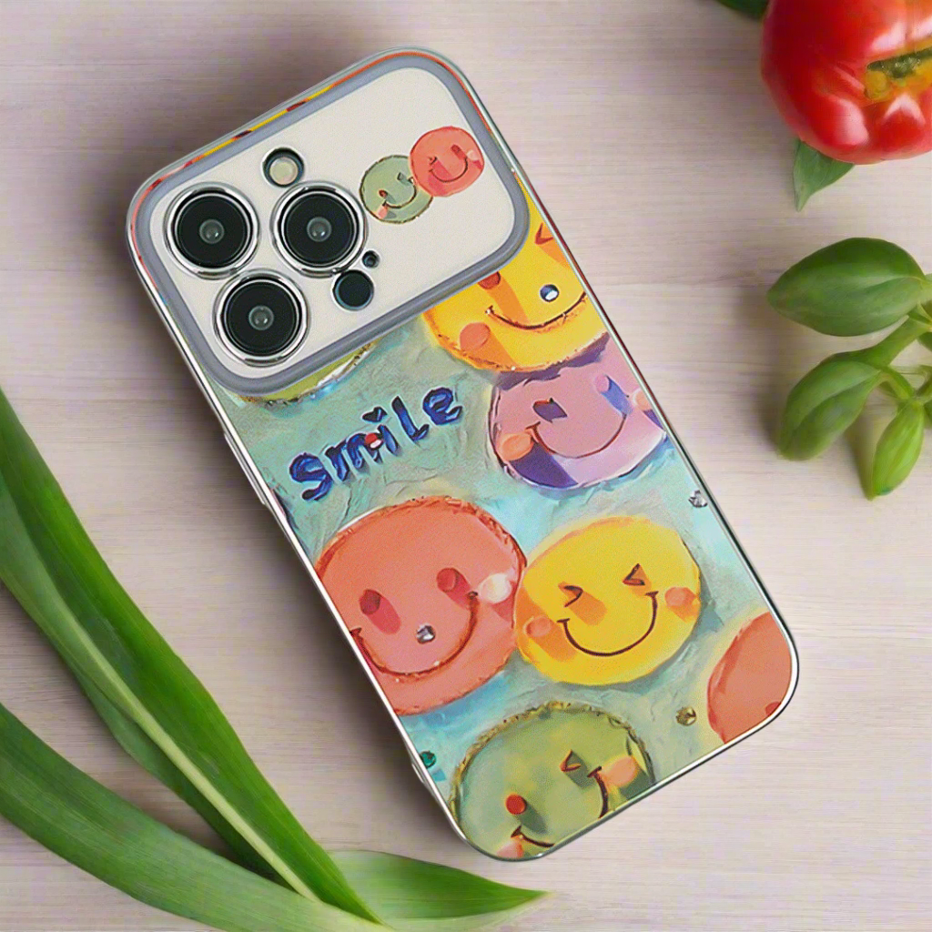 Joyful Cartoon Smiley Faces Case