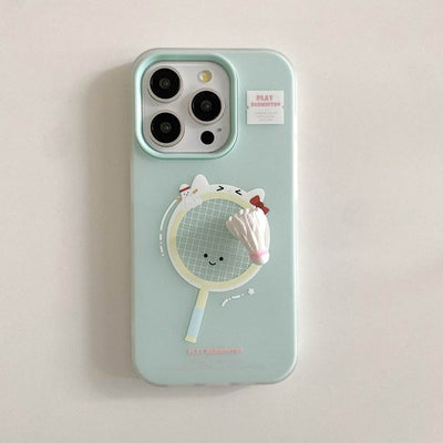 Chic 3D Dynamic Feather Racket Case - Peeperly
