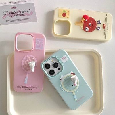 Chic 3D Dynamic Feather Racket Case - Peeperly