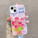 Elegant Rhinestone Tulip Good Luck Case