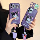 Cartoon Kuromi Flip Mirror Case