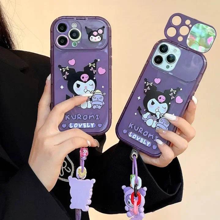 Cartoon Kuromi Flip Mirror Case - Peeperly