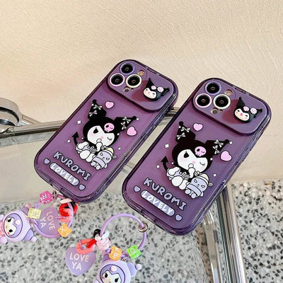 Cartoon Kuromi Flip Mirror Case - Peeperly