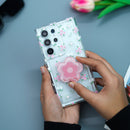 Cute Korean Floral Phone Gripper Case - Samsung