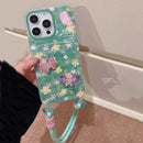 Floral 3D Butterfly Lanyard Case