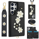 Floral Chic Crossbody Wallet Case - Samsung