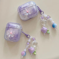 Cute Korean Gradient Rose Flower Case - AirPods