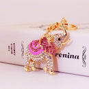 Adorable Rhinestone Elephant Keychain