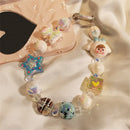 Crystal Bear Charm Beaded Phone Charm