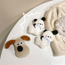 Fluffy Winter Puppy Plush Phone Gripper