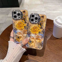 Elegant Rose Butterfly Kickstand Case