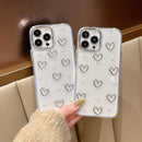 Stylish Clear Heart Design Case